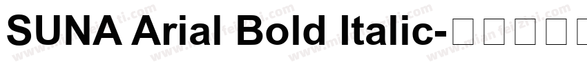 SUNA Arial Bold Italic字体转换